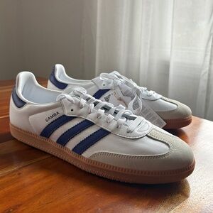 Adidas Samba White and Purple Sneakers